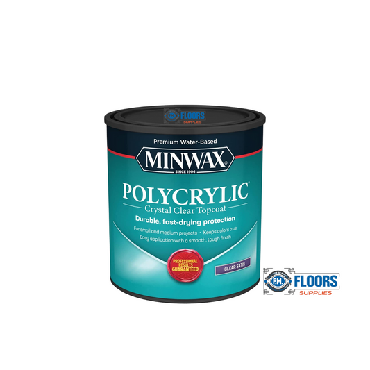 Minwax Polycrylic Clear Satin Water-based Interior Polyurethane QT