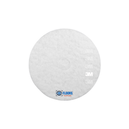 3M 16" 5 /16 White  Buffer Pad