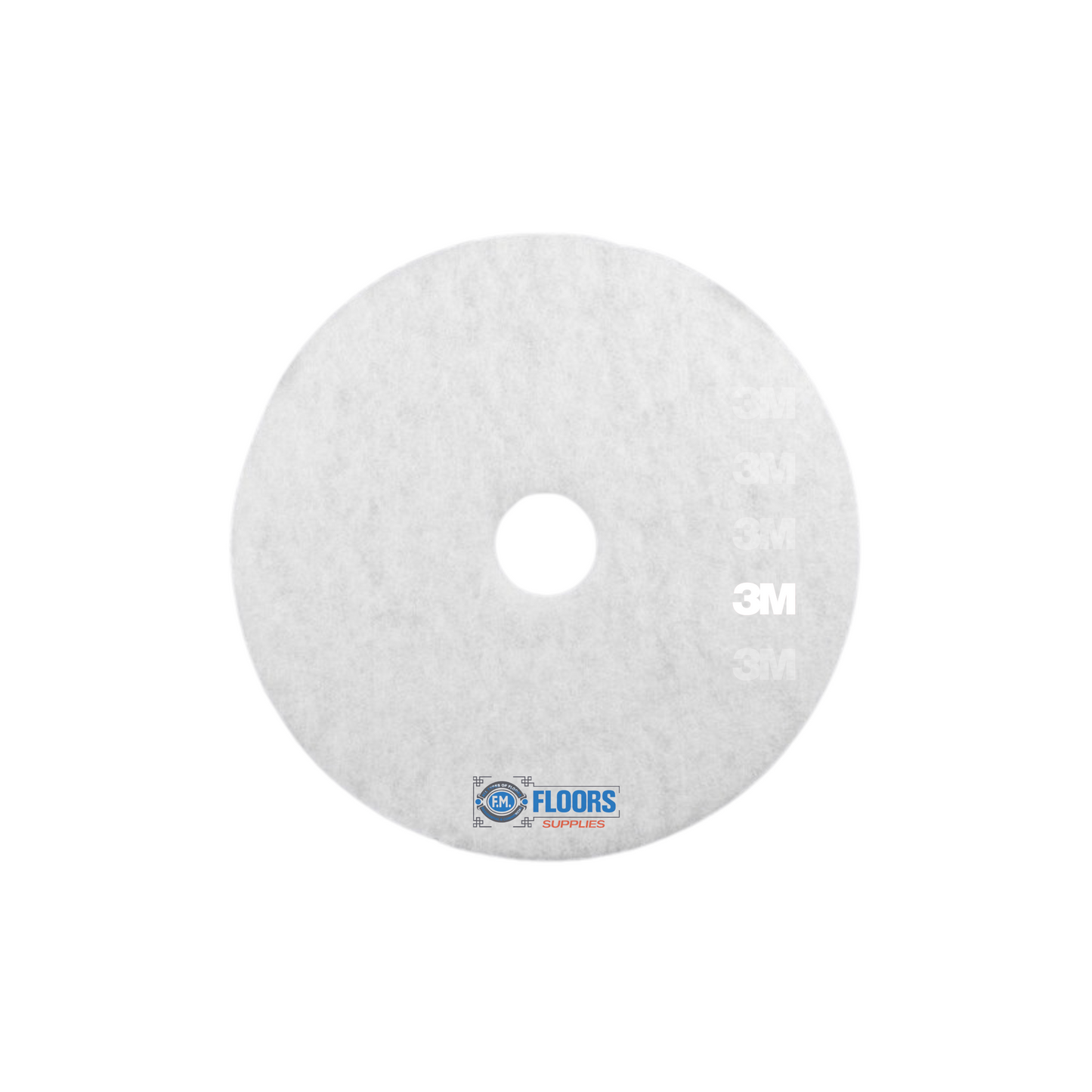 3M 16" 5 /16 White  Buffer Pad