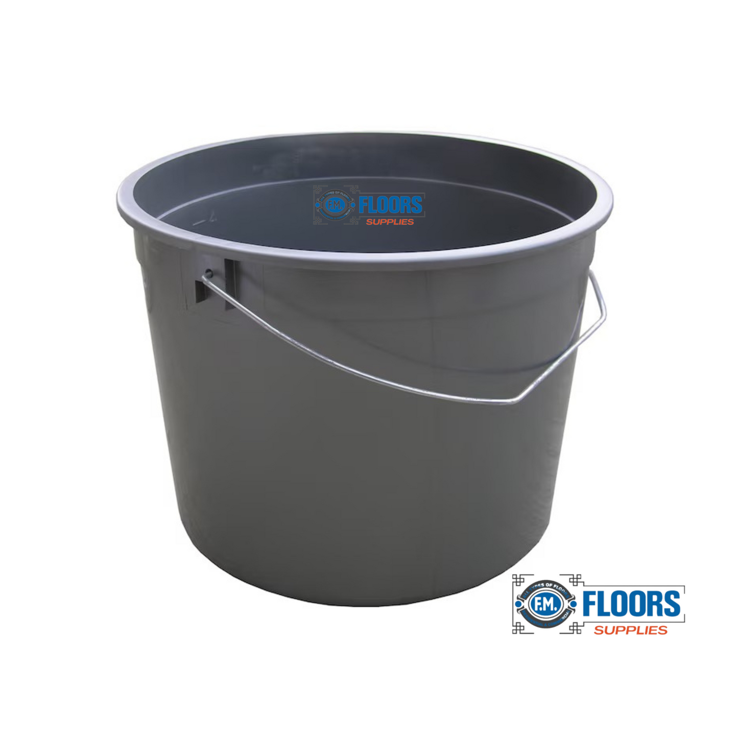 5 Qt Silver Plastic Pail with Reinforced Rim Leaktite