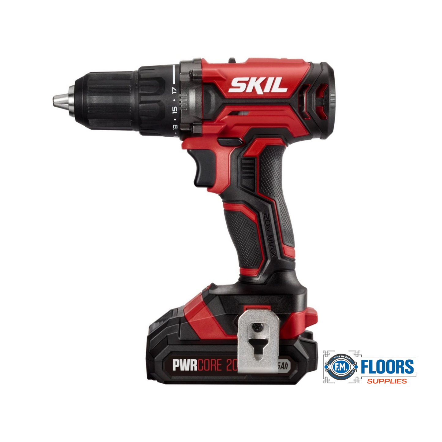 SKIL 20V PWR CORE 20 1/2 in. Brushed Cordless Drill/Driver Kit (Battery & Charger)