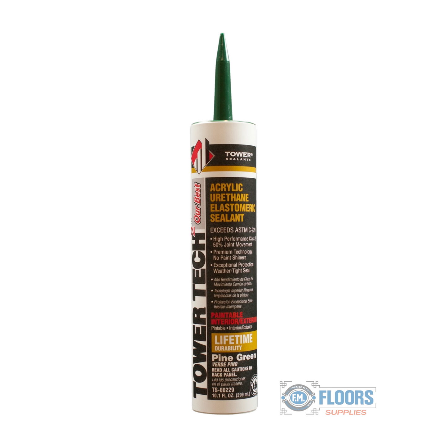 TOWER TECH²™ Superior adhesion to most substrates with 800% elongation.