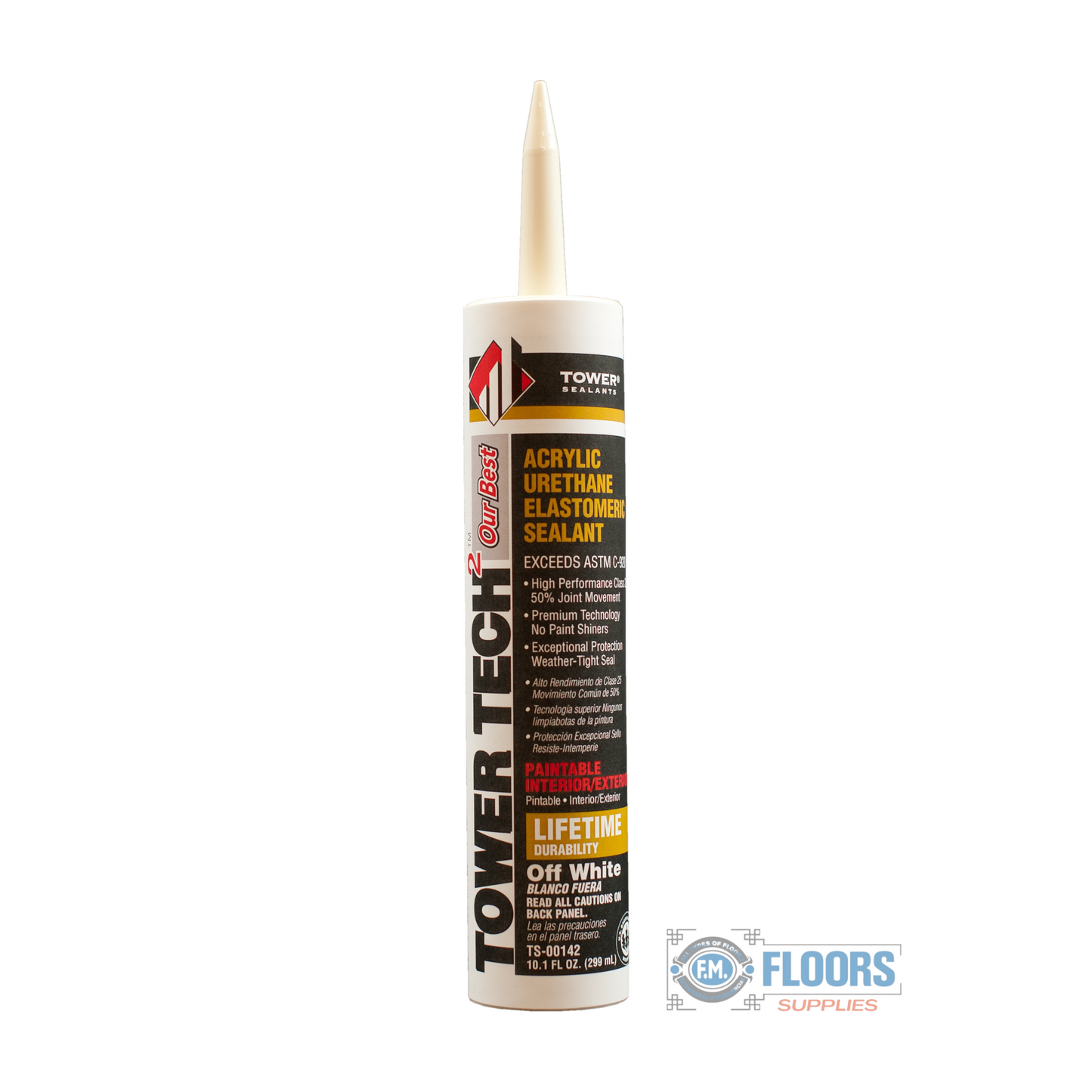 TOWER TECH²™ Superior adhesion to most substrates with 800% elongation.