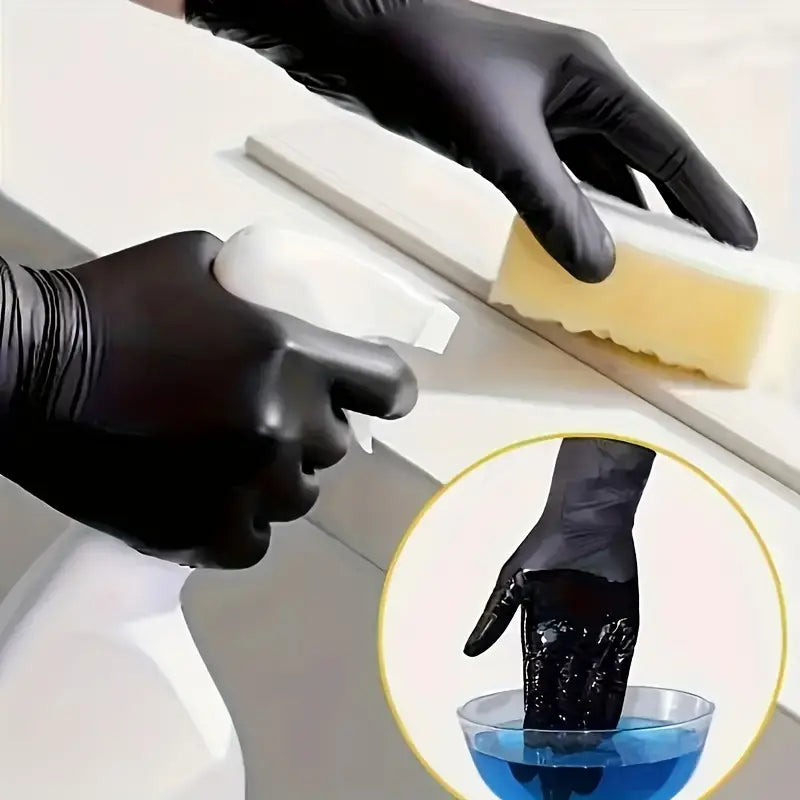 Heavy-Duty Waterproof Nitrile Gloves